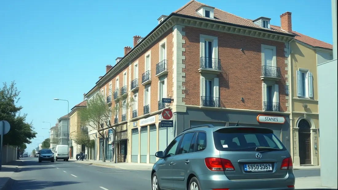 Voiture garée dans une rue calme