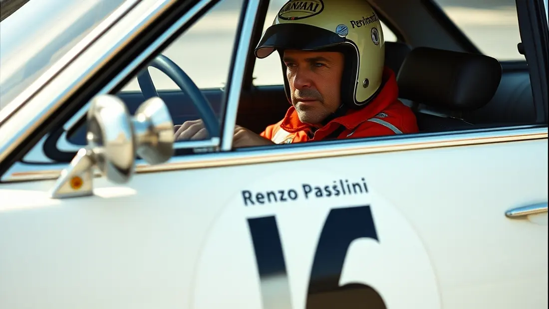 Détail de la voiture de course avec numéro de pilote et nom