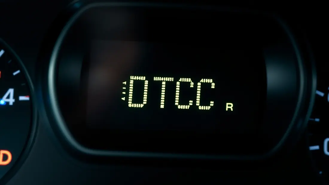 Code DTC sur écran de diagnostic