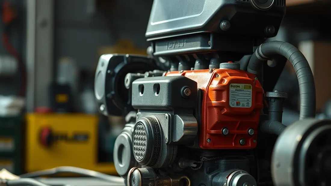 Moteur à essence en réparation