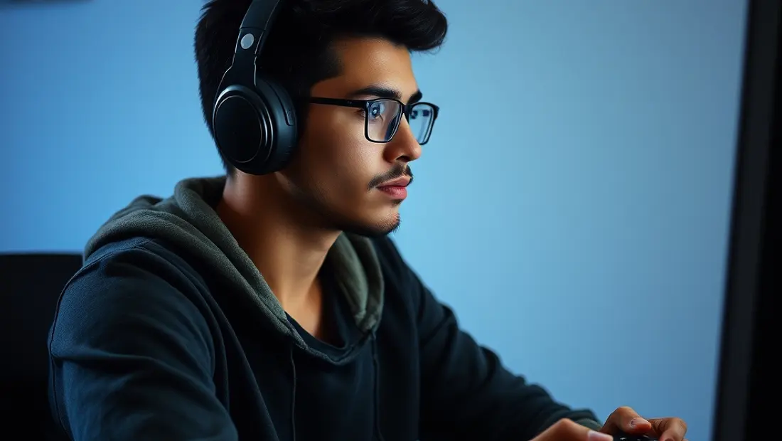 Un joueur joue à un jeu vidéo sur ordinateur
