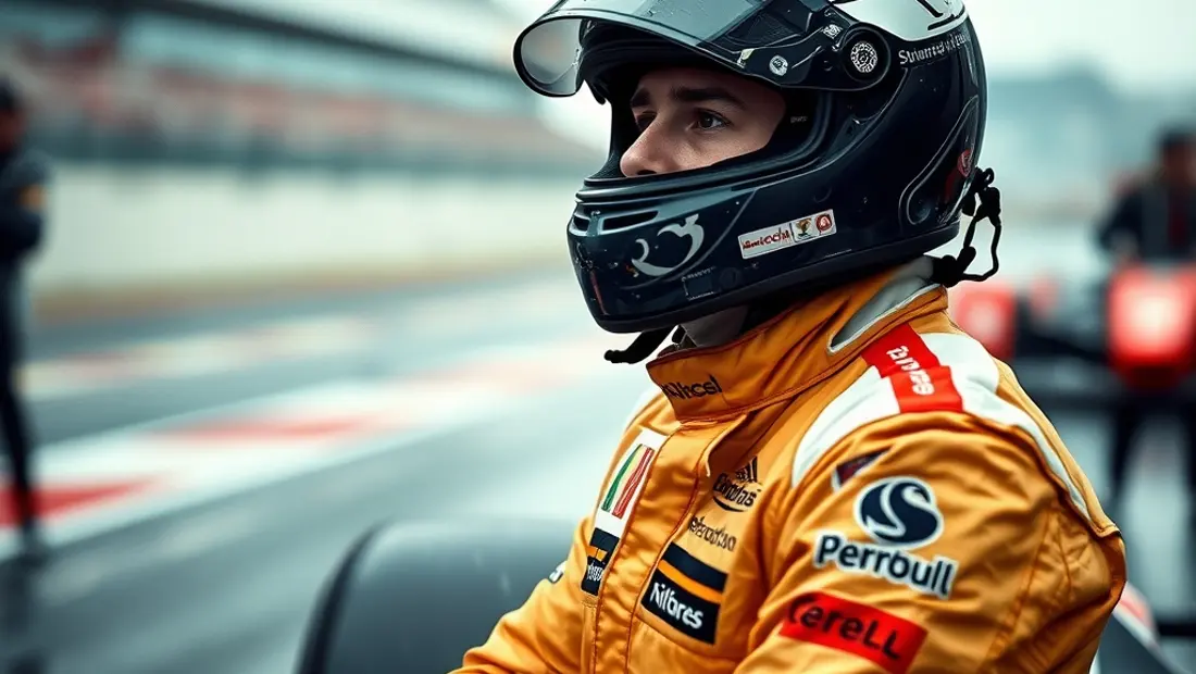 Pilote de Formule 1 sous la pluie