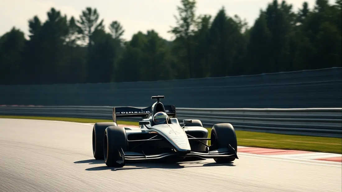 Voiture de course en mouvement