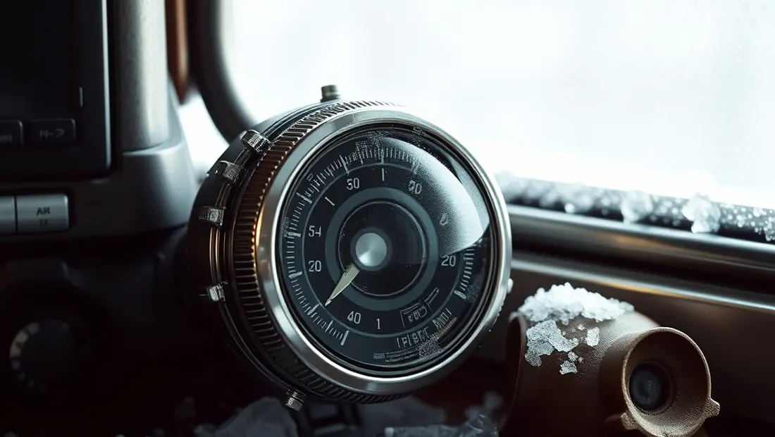 Thermomètre de climatisation défectueux avec glace fondue