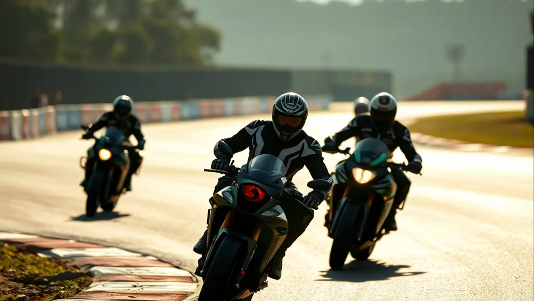 Piste de moto sur le circuit de Mandalika.