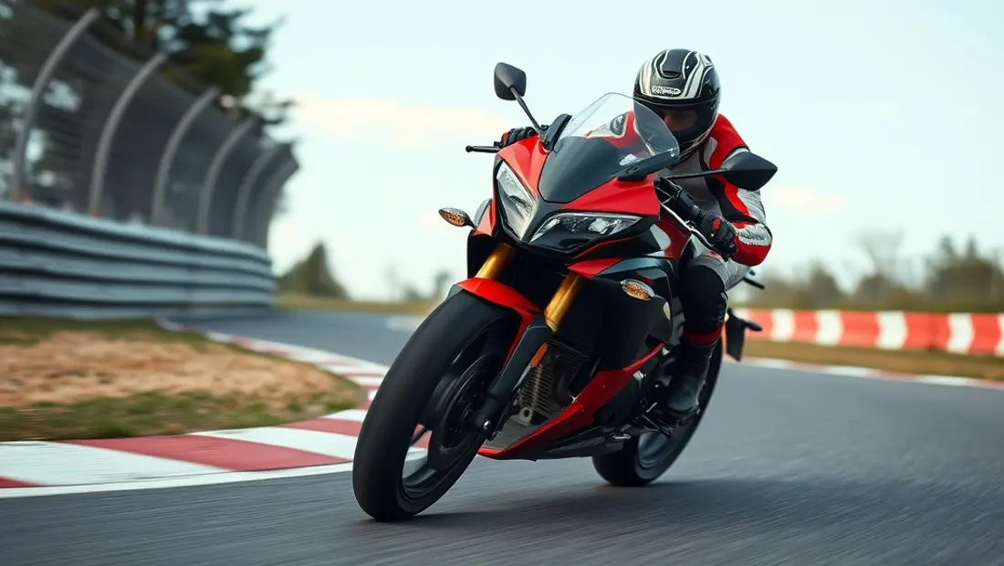 Moto sur circuit de course