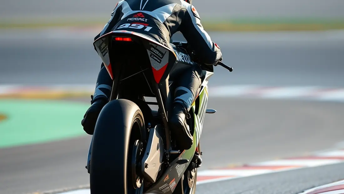 Pilote de MotoGP en action