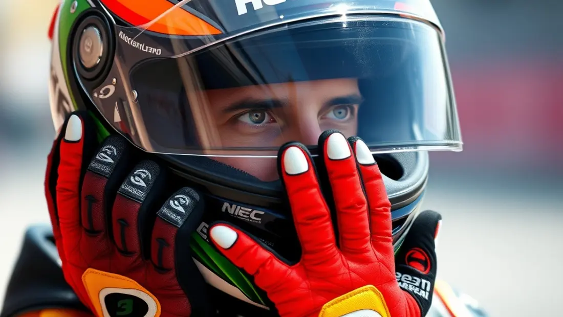 Pilote de course de moto