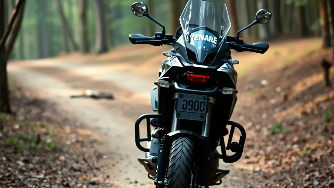 Moto sur chemin de terre